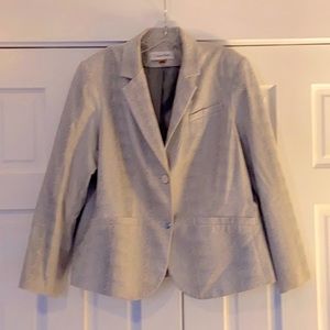 Calvin Klein gray snake skin blazer - size 14W